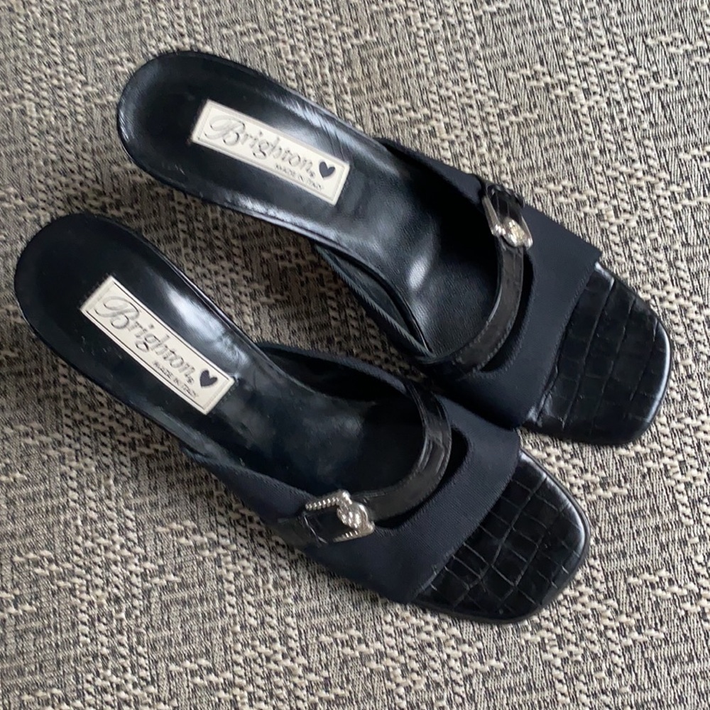 Brighton Renee Mules Kitten Heel Slip On 8.5
